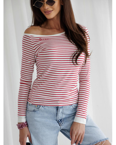 Bluzka w paski By o la la...! red kiss