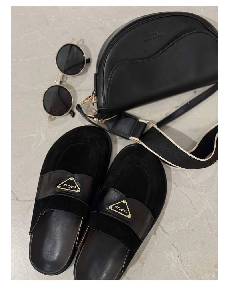 Klapki La Milla czarne