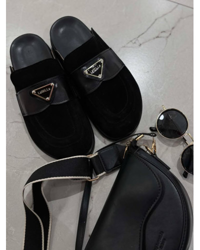 Klapki La Milla czarne