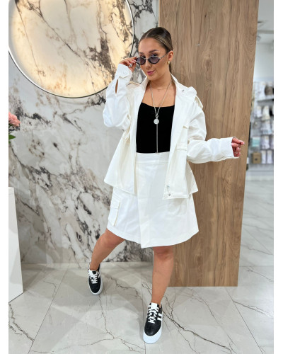 Komplet katana plus spódniczko-spodenki By o la la...! śmietankowy