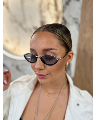 Okulary przeciwsłoneczne Cannes czarne ze srebrnym