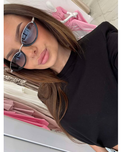 Okulary przeciwsłoneczne Cannes czarne ze srebrnym