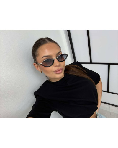 Okulary przeciwsłoneczne Cannes czarne ze srebrnym