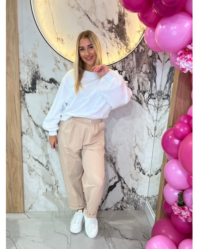 Bluza z bufiastym rękawem By o la la...! biała