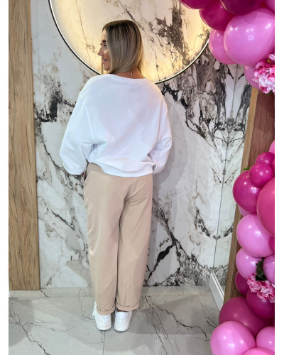 Bluza z bufiastym rękawem By o la la...! biała