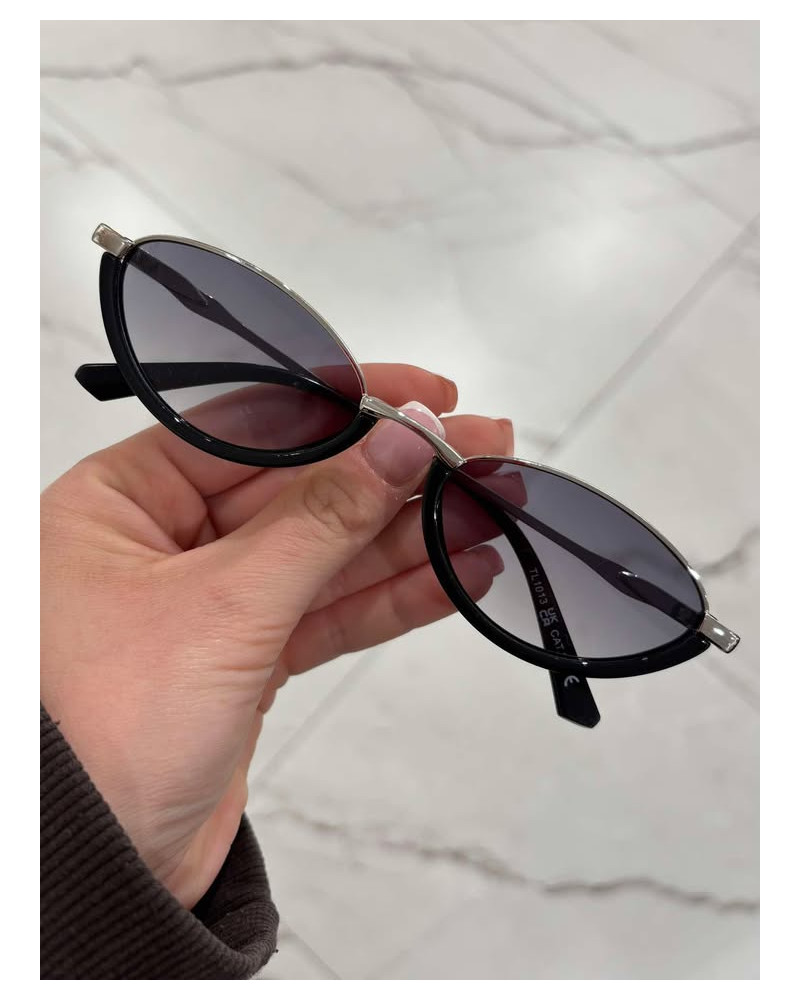 Okulary przeciwsłoneczne Cannes czarne ze srebrnym