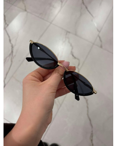 Okulary przeciwsłoneczne Cannes czarne ze złotym