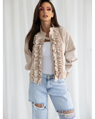 Bomberka z żabotem By o la la...! beżowa