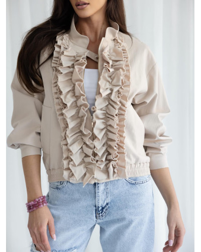 Bomberka z żabotem By o la la...! beżowa