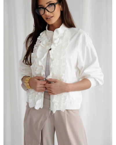 Bomberka z żabotem By o la la...! śmietankowa