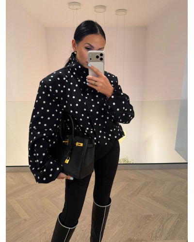 Bomberka w kropki La Milla czarna