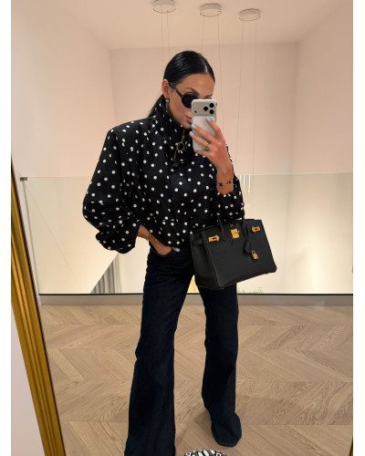 Bomberka w kropki La Milla czarna