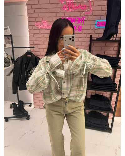 Koszula z wiązanym mankietem La Milla matcha