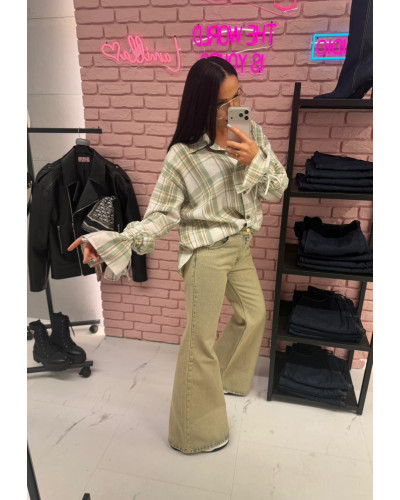 Koszula z wiązanym mankietem La Milla matcha