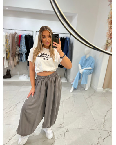 Spodnie alladynki By o la la...! szare