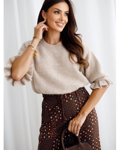 Sweter dzwoneczek By o la la...! beżowy