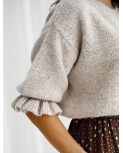 Sweter dzwoneczek By o la la...! beżowy
