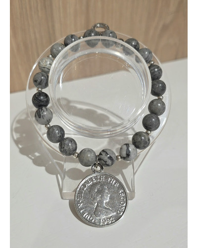 Bransoletka By o la la...! Jaspis picasso ze srebrem