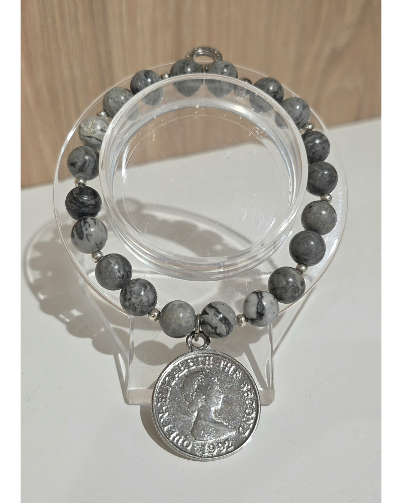 Bransoletka By o la la...! Jaspis picasso ze srebrem