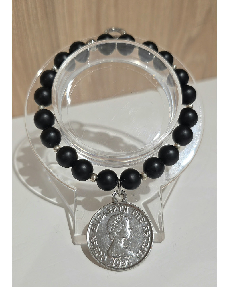 Bransoletka By o la la...! Kamień wulkaniczny ze srebrem