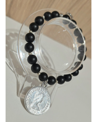 Bransoletka By o la la...! Kamień wulkaniczny ze srebrem