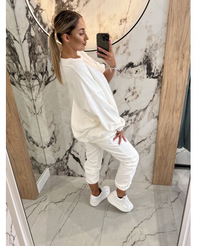 Bluza długa By o la la...! śmietankowa