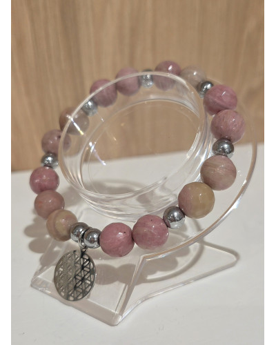 Bransoletka Laura By o la la..! różowa ze srebrem