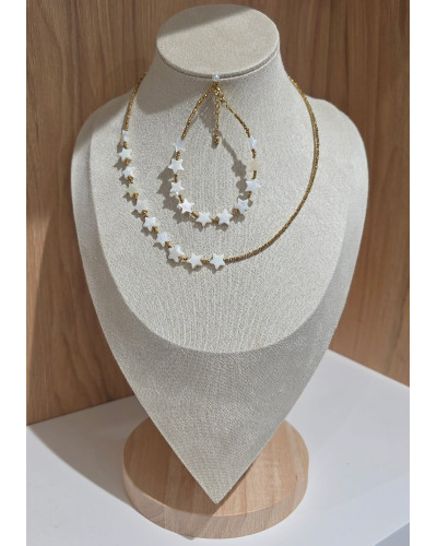 Komplet Gwiazdki brasoletka + naszyjnik By o la la...! złoty