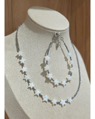 Komplet Gwiazdki brasoletka + naszyjnik By o la la...! srebrny