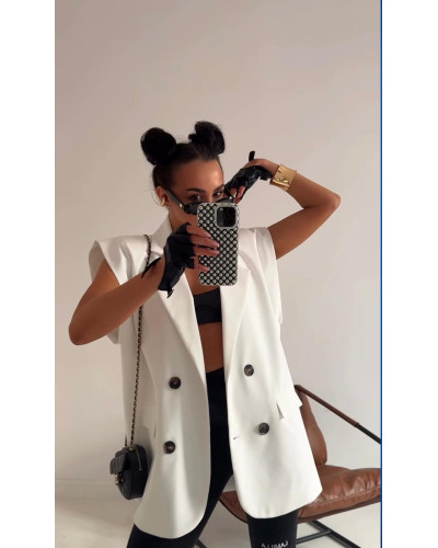 Kamizelka materiałowa La Milla śmietankowa