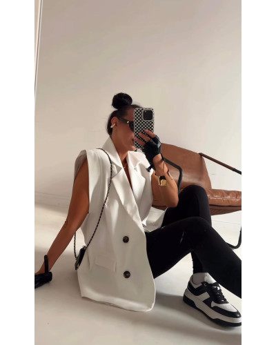 Kamizelka materiałowa La Milla śmietankowa