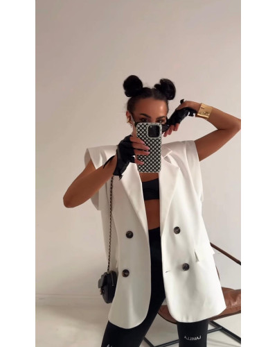 Kamizelka materiałowa La Milla śmietankowa