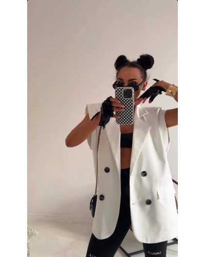 Kamizelka materiałowa La Milla śmietankowa