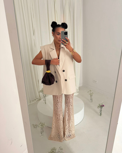 Kamizelka materiałowa La Milla beżowa