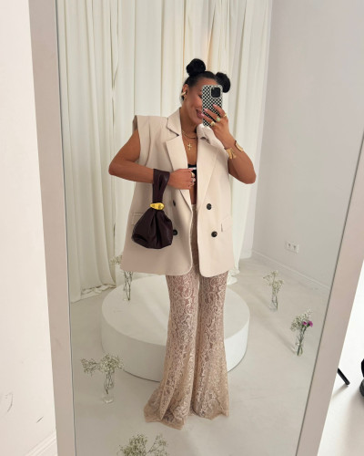 Kamizelka materiałowa La Milla beżowa