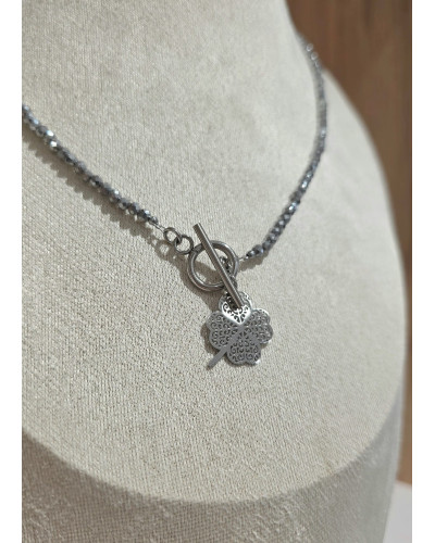 Naszyjnik koniczynka By o la la...! srebrny