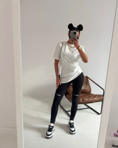 Legginsy z małym logo La Milla czarne