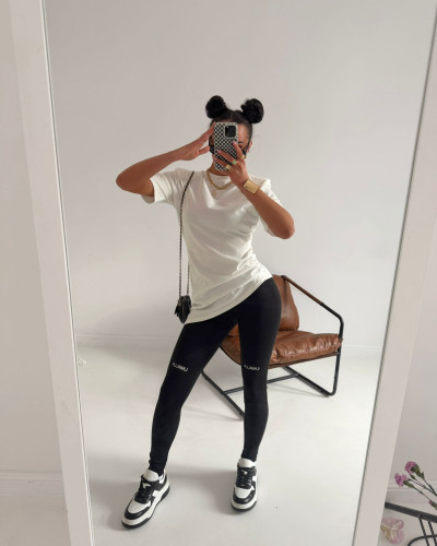 Legginsy z małym logo La Milla czarne