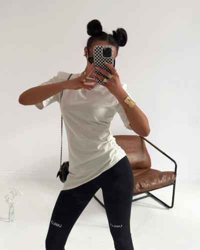 Legginsy z małym logo La Milla czarne