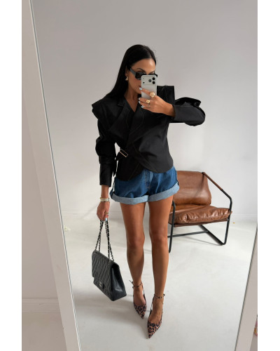 Marynarka z przeszyciami La Milla czarna