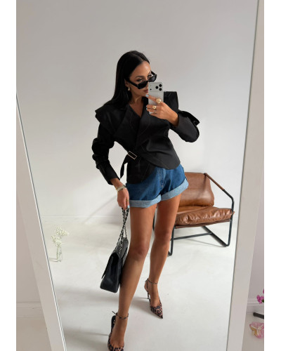 Marynarka z przeszyciami La Milla czarna