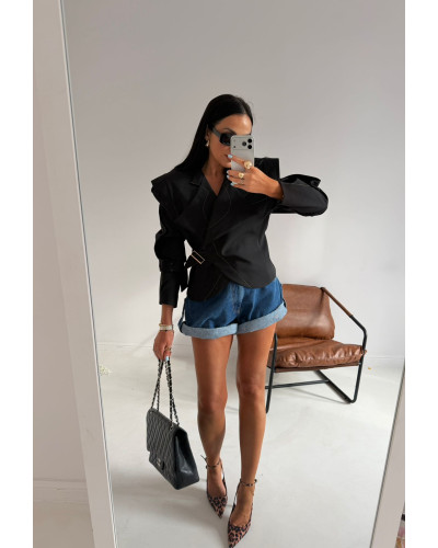 Marynarka z przeszyciami La Milla czarna