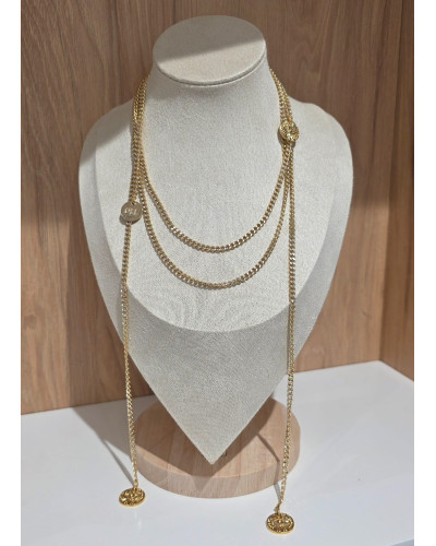 Naszyjnik długi z oczkami By o la la...! złoty