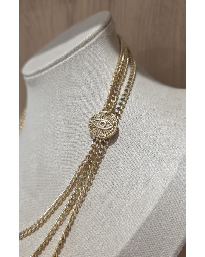 Naszyjnik długi z oczkami By o la la...! złoty