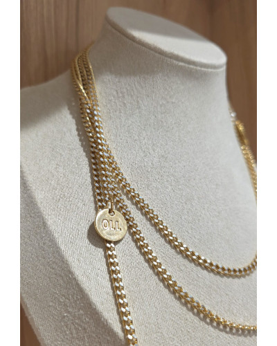 Naszyjnik długi z oczkami By o la la...! złoty