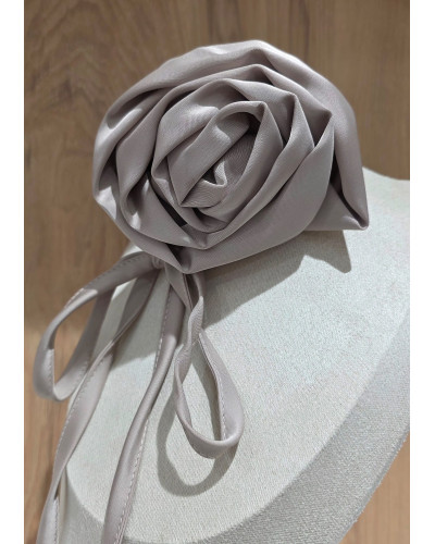 Choker z różą By o la la...! beżowy