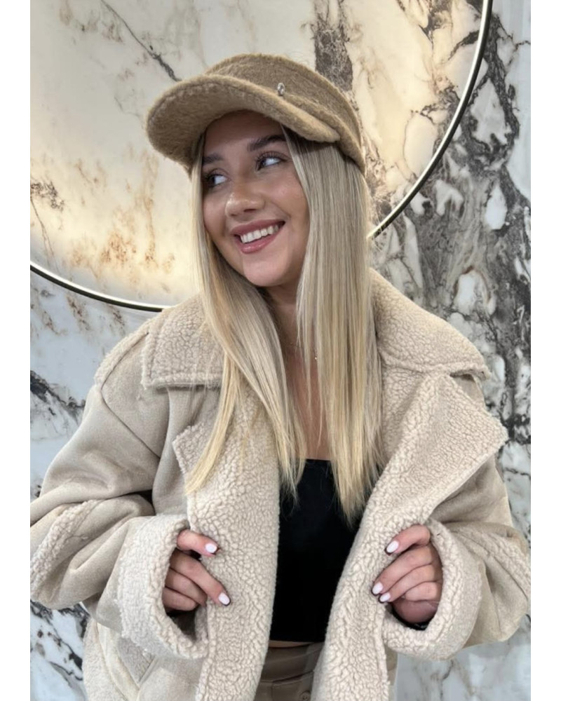 Daszek z bukli By o la la...! camelowy