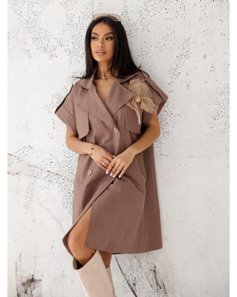 Kamizelka z kwiatem By o la la...! kakao