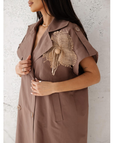 Kamizelka z kwiatem By o la la...! kakao