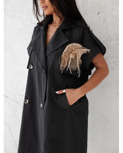 Kamizelka z kwiatem By o la la...! czarny